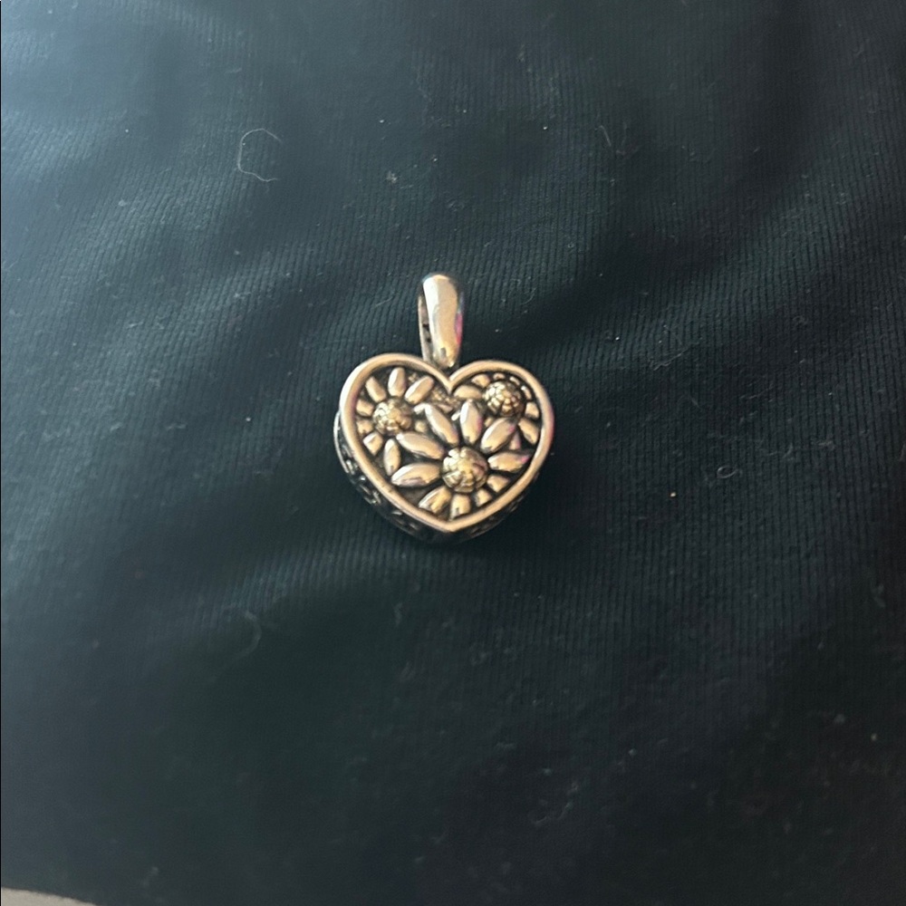 Ann King 925 Silver & 18k Yellow Gold Flower Heart Pendant